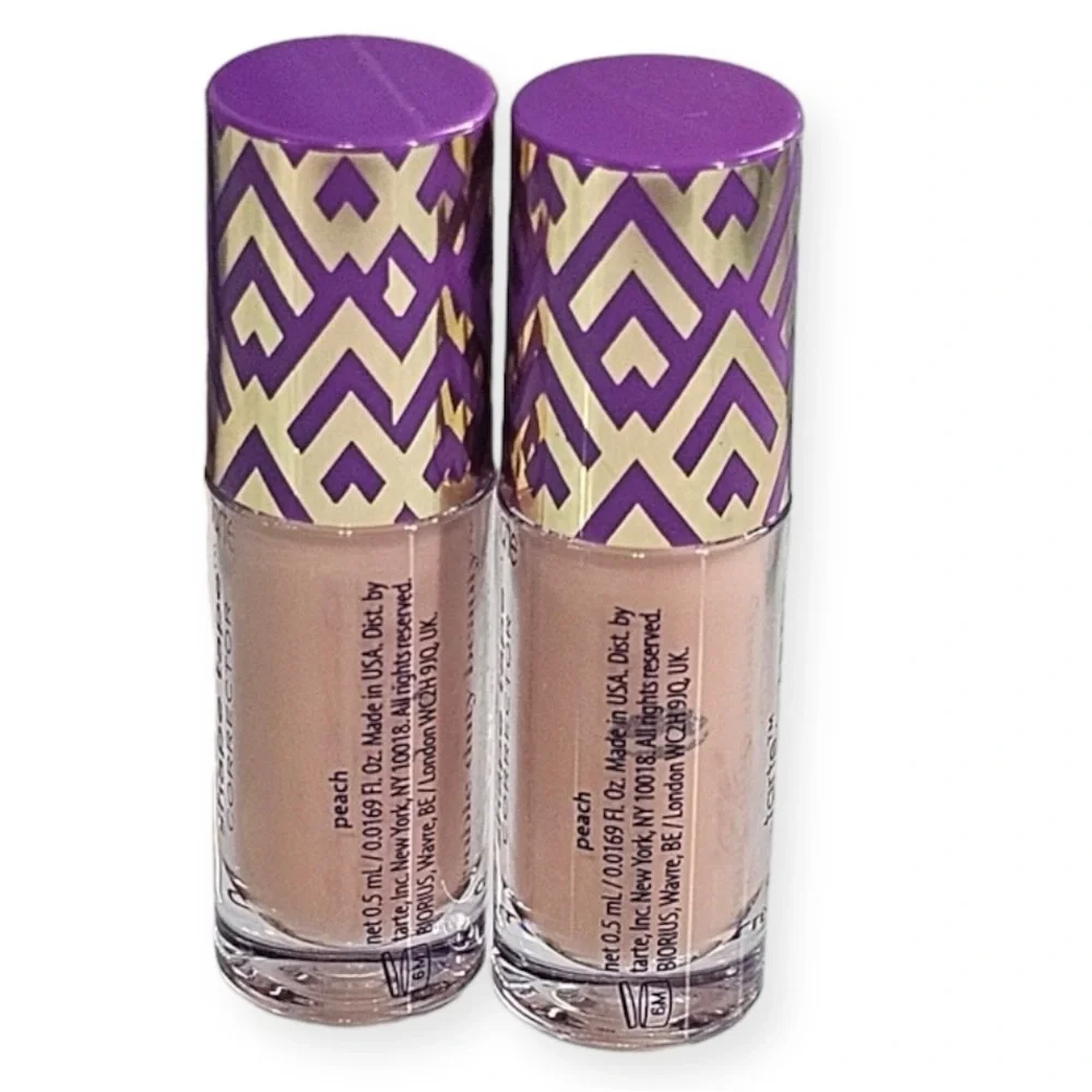 💎 x2 Tarte Shape Tape Corrector Concealer PEACH Mini Size Bundle New